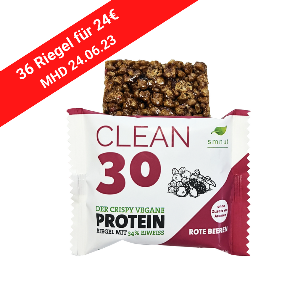 CLEAN30 Crispy Proteinriegel − Rote Beeren  (2,45 €/Stück im  12er Pack)