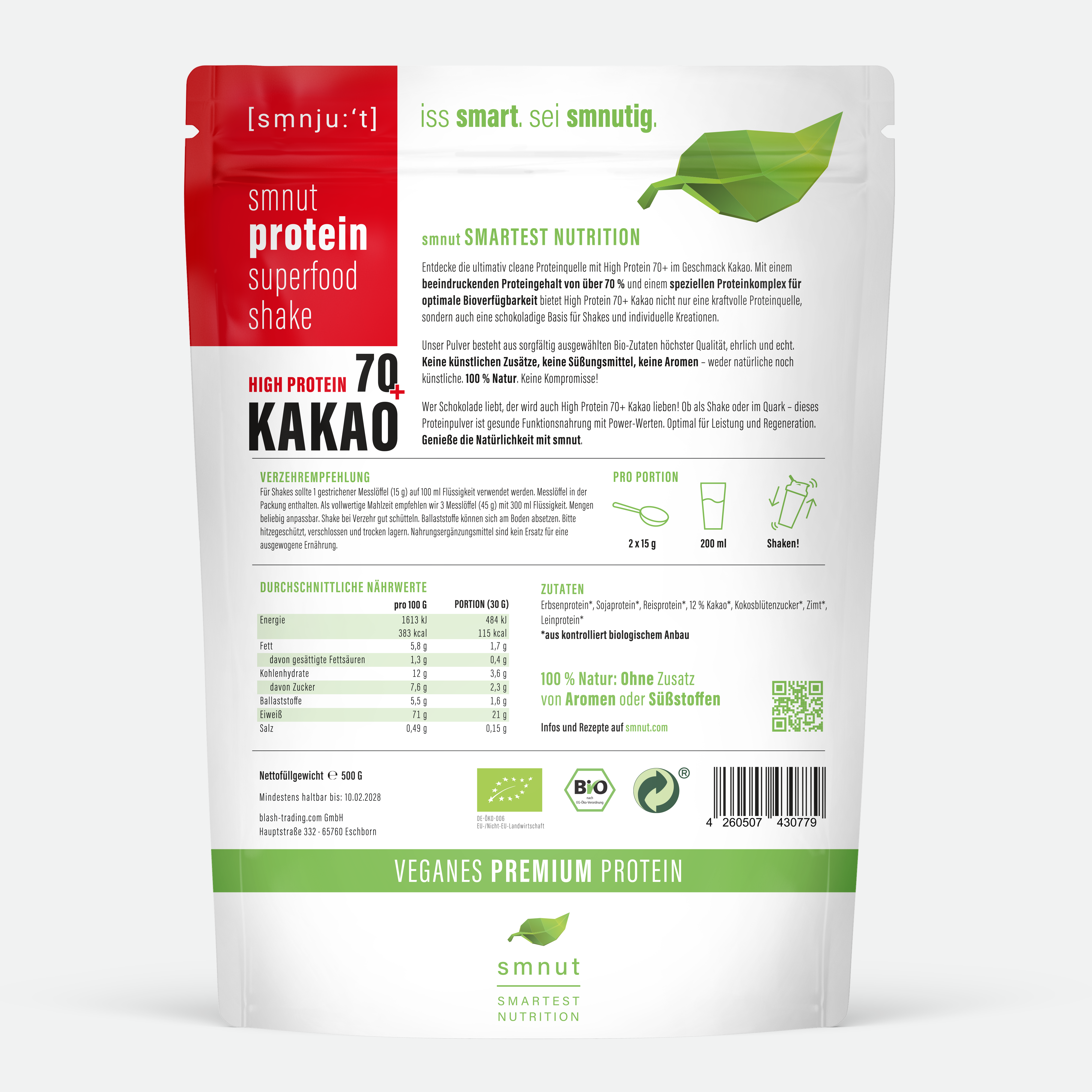 Bio Protein Superfood Shake - High Protein 70+ Kakao