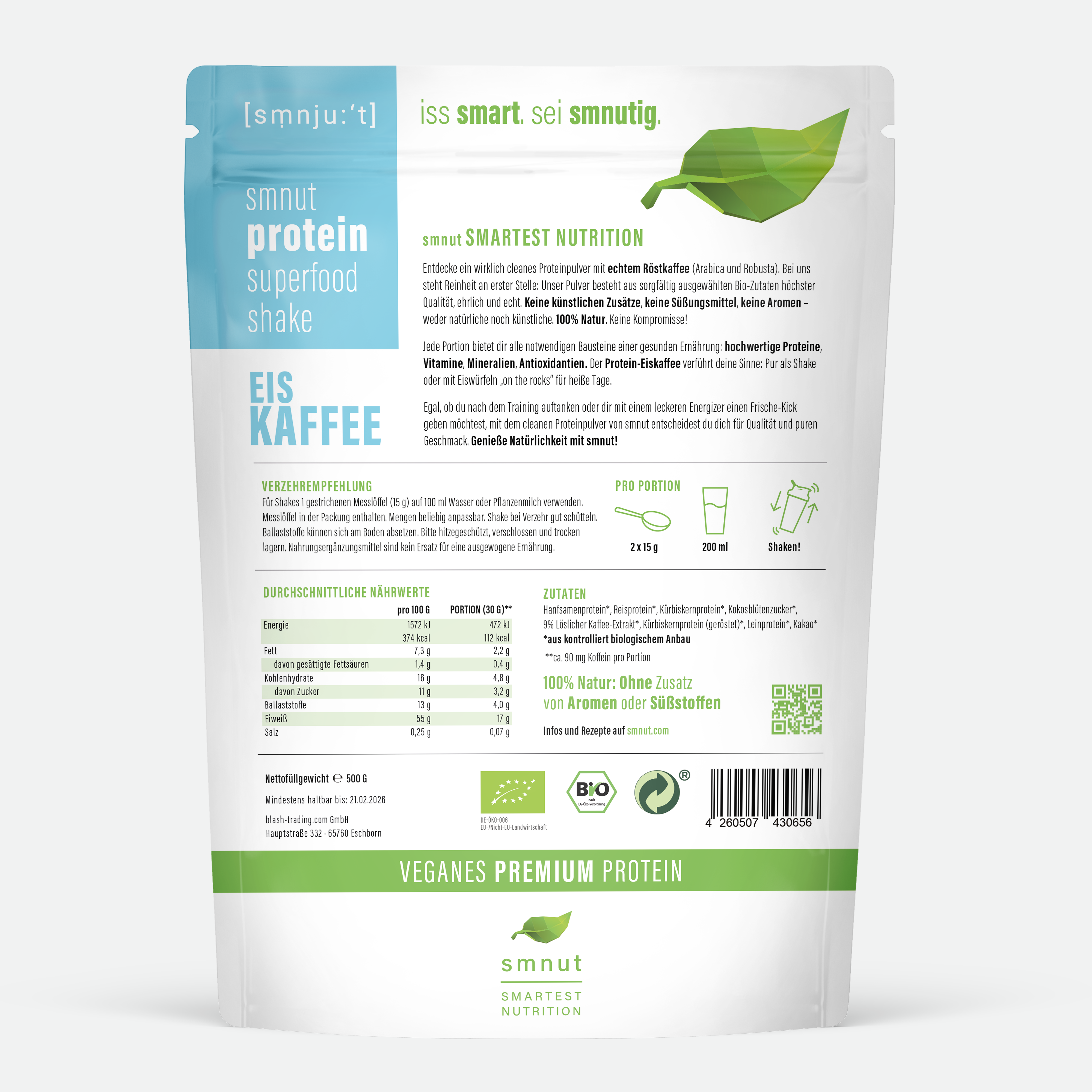 Bio Protein Superfood Shake - Eiskaffee