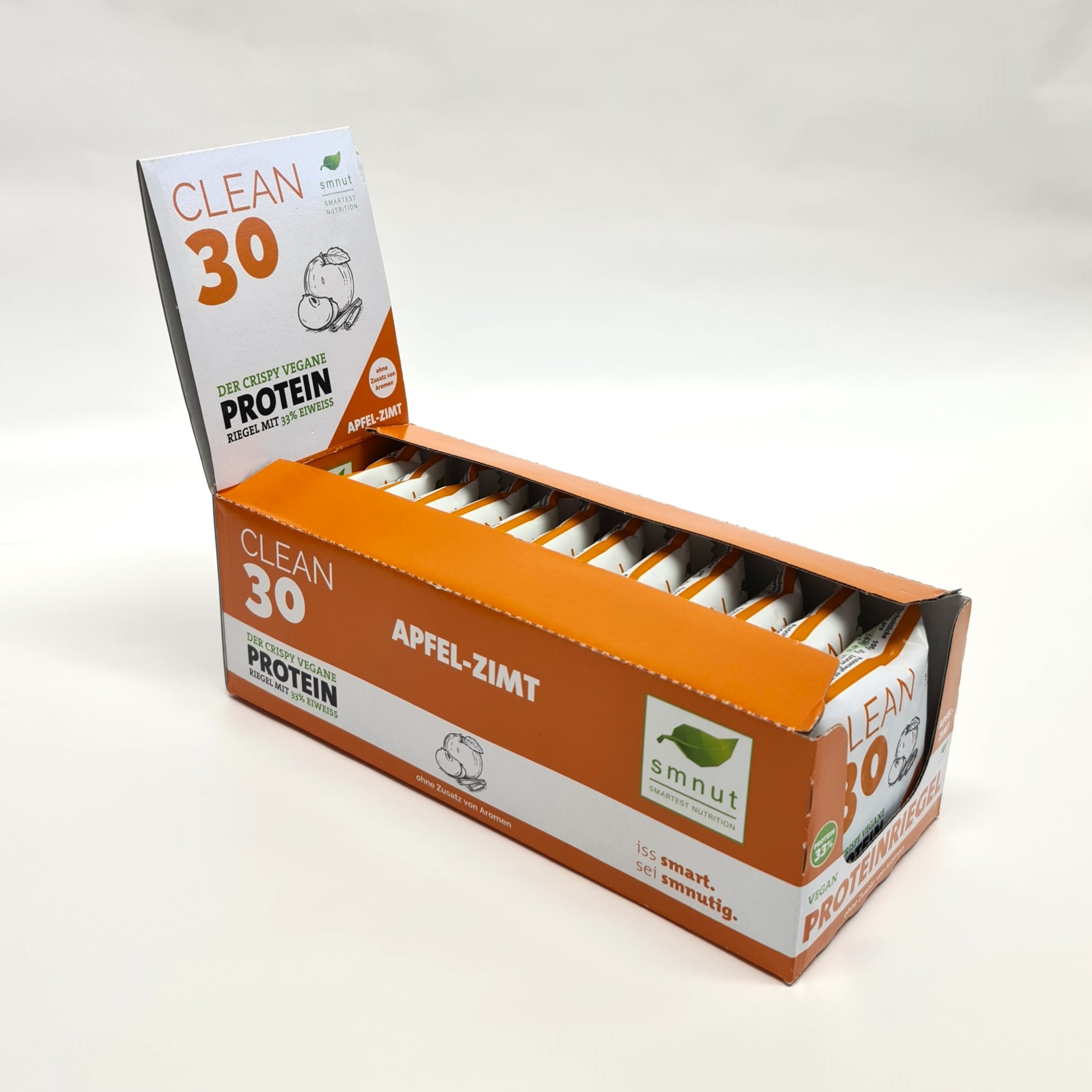 CLEAN30 Crispy Proteinriegel − Apfel-Zimt (2,45 €/Stück im 12er Pack)