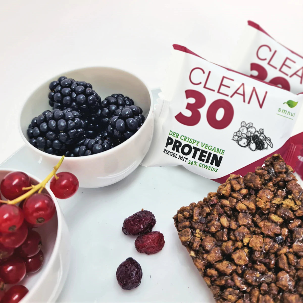 CLEAN30 Crispy Proteinriegel − Rote Beeren  (2,45 €/Stück im  12er Pack)