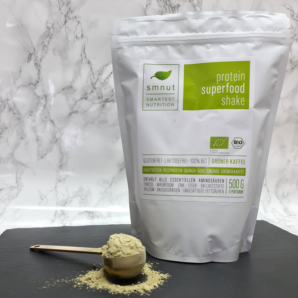 Bio Protein Superfood Shake – Grüner Kaffee