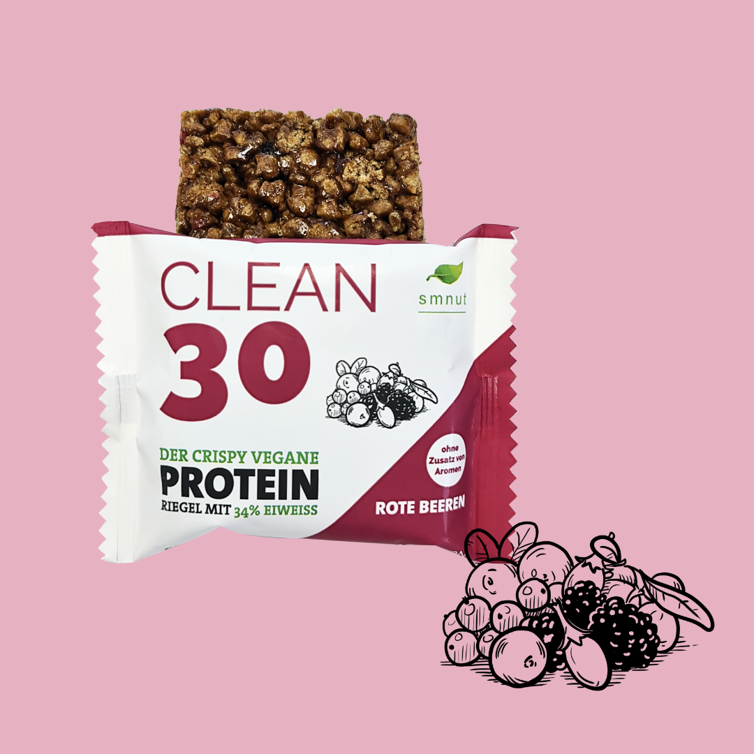 CLEAN30 Crispy Proteinriegel − Rote Beeren  (2,45 €/Stück im  12er Pack)