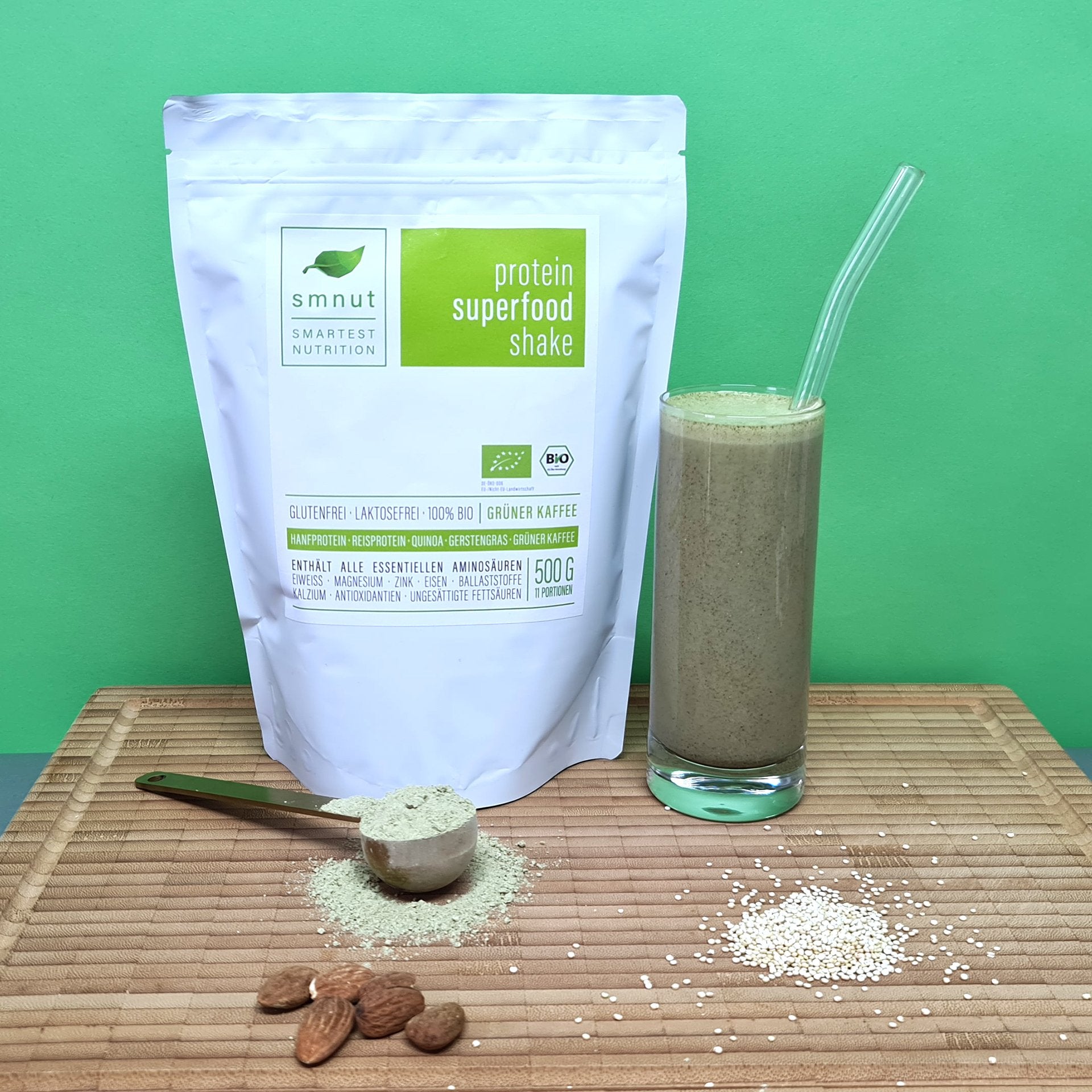 Bio Protein Superfood Shake – Grüner Kaffee