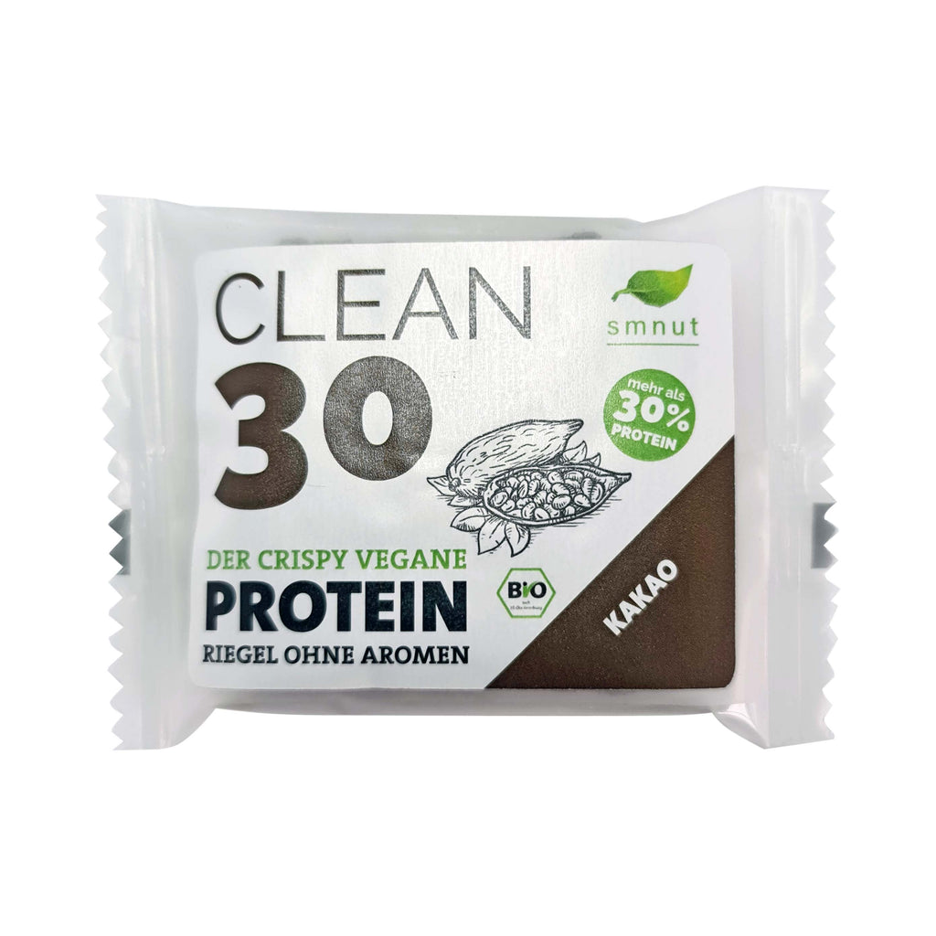 CLEAN30 Crispy Proteinriegel − Kakao Riegel-Retter 10er für 8