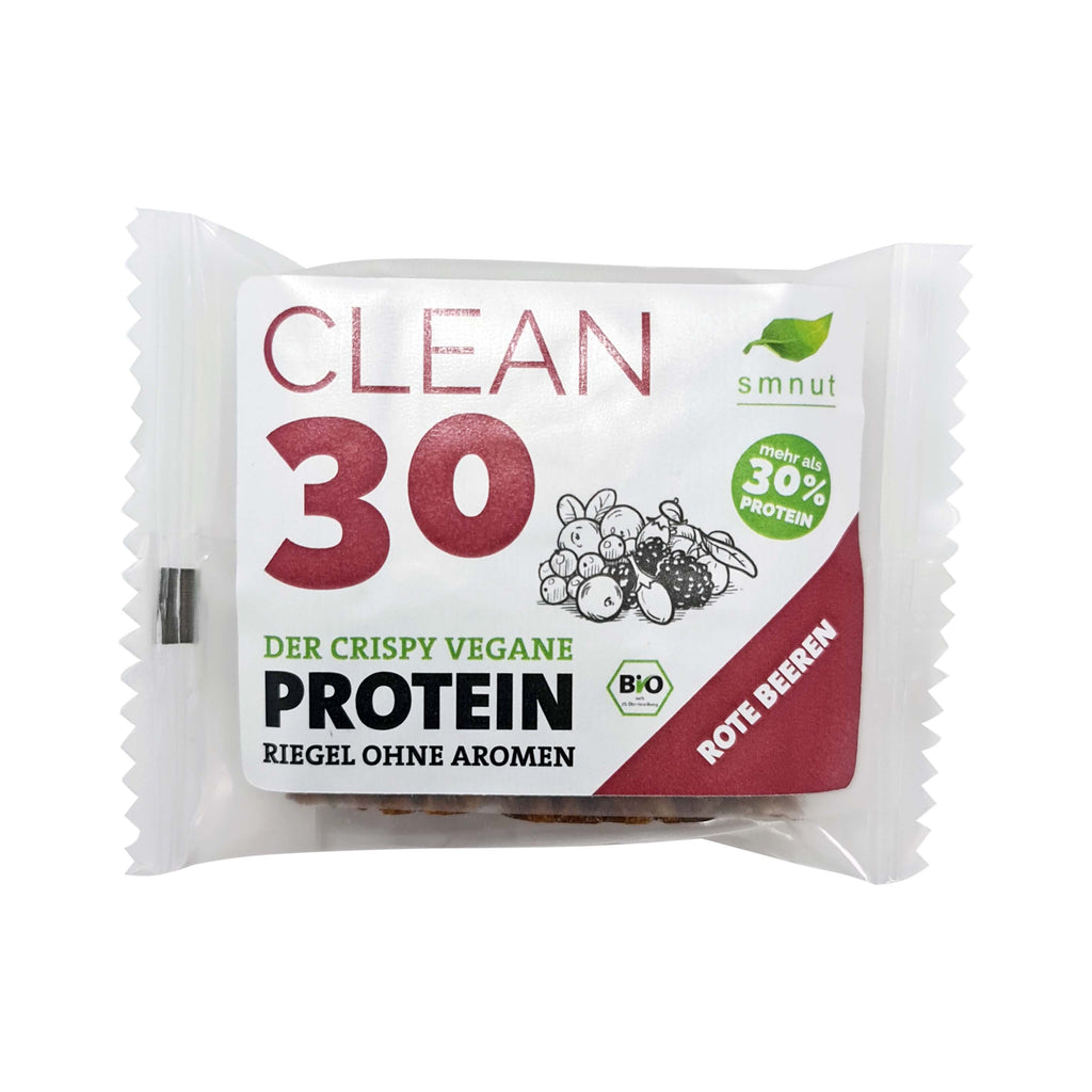 CLEAN30 Crispy Proteinriegel − Rote Beeren Riegel-Retter 10er für 8